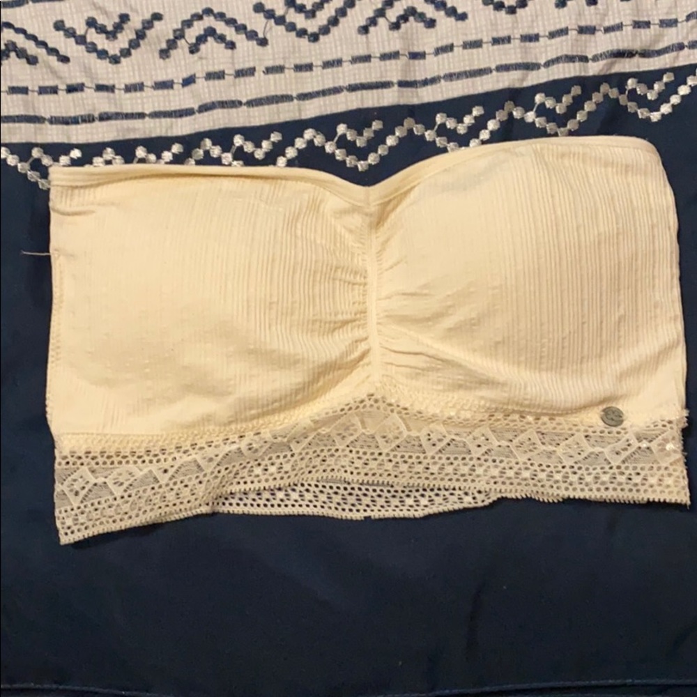 Strapless cotton bra
